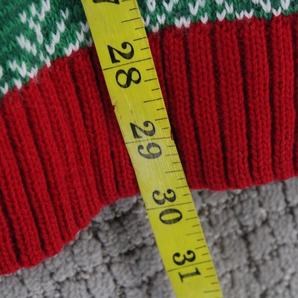 33 Degrees Christmas Sweater Mens XL Multicolor Knit Deers Drinking Embroidered - Picture 8 of 8